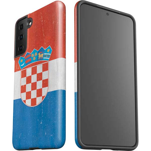 Croatia Flag Distressed Galaxy S21 FE Pro Case